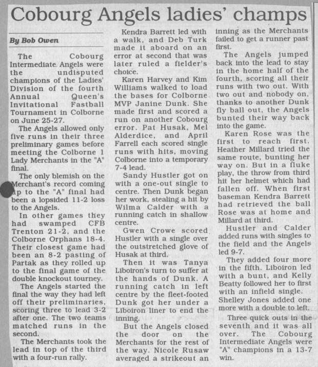 1993 Cobourg Junior Angels