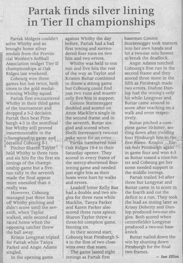 1993 Cobourg Junior Angels