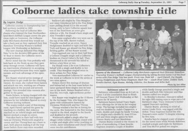 1993 Cobourg Junior Angels