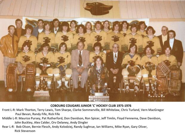 1975-76 Cobourg Cougars hockey team photo- junior C