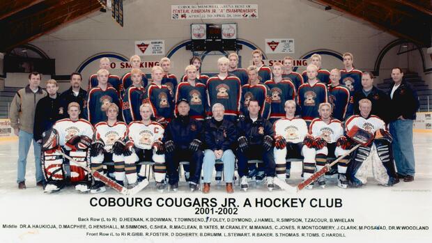 2002 Cobourg Cougars hockey team photo- Junior A
