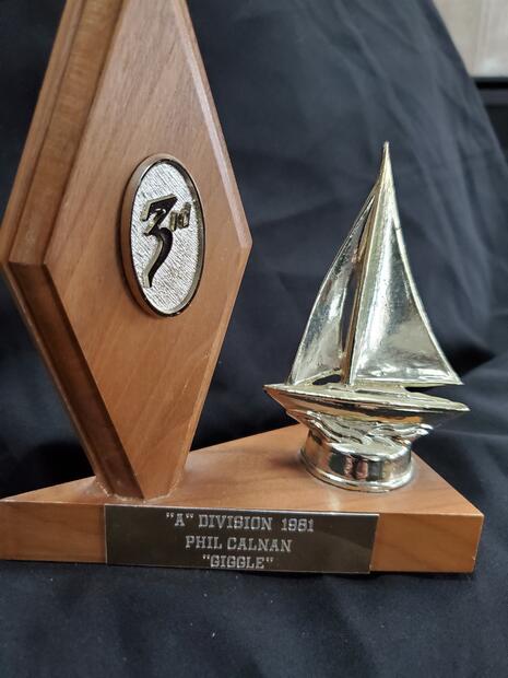 1981 Cobourg Yacht Club trophy won by Phil Calnan
