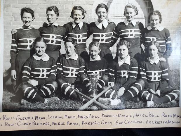 1930s Baltimore Women's Softball Team framed photo