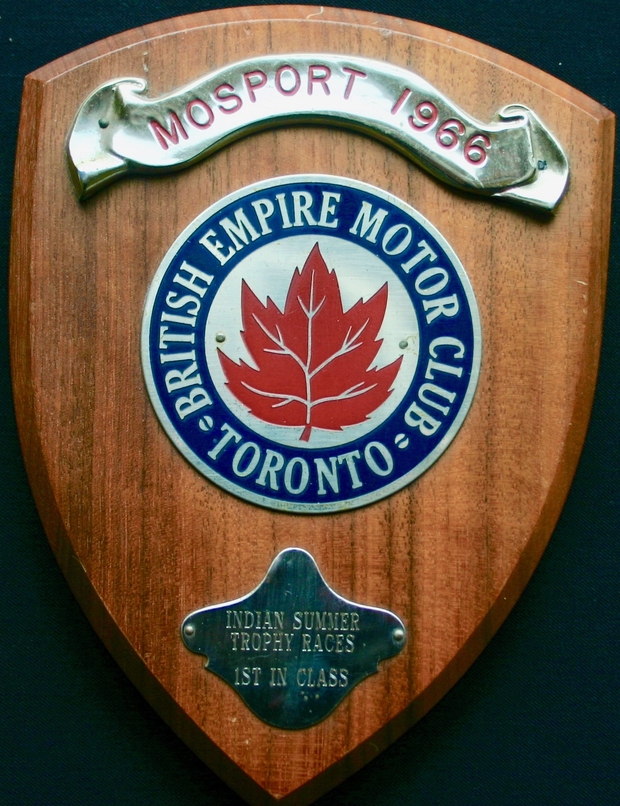 1966 John Fox plaque 1st in class motorcycle races