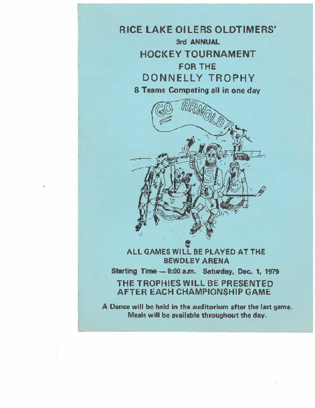 1979 program-Rice Lake Oilers Hockey tournament