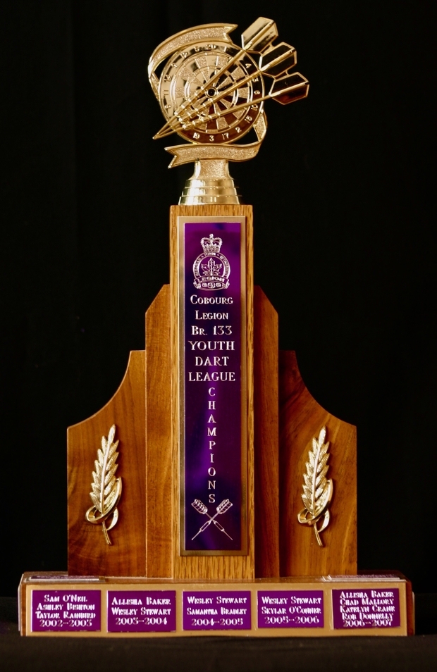 2002-2014 Cobourg Legion youth Darts trophy