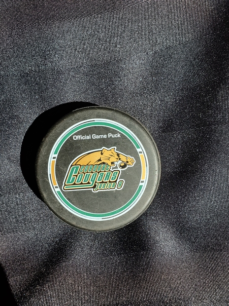 Cobourg Cougar game puck