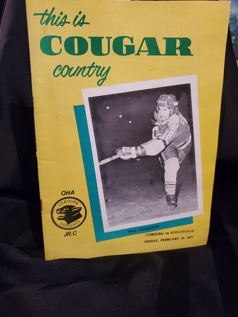 1977 Cobourg Cougars program vs Stouffville