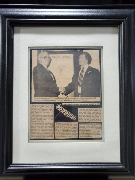 1982 Cobourg Cougar photo Carrigan & MacGregor