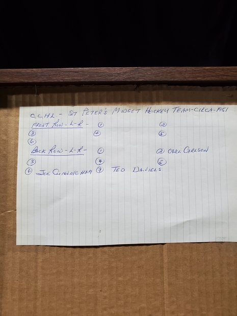 1951c CCHL photo St Peter's Midgets Hockey team