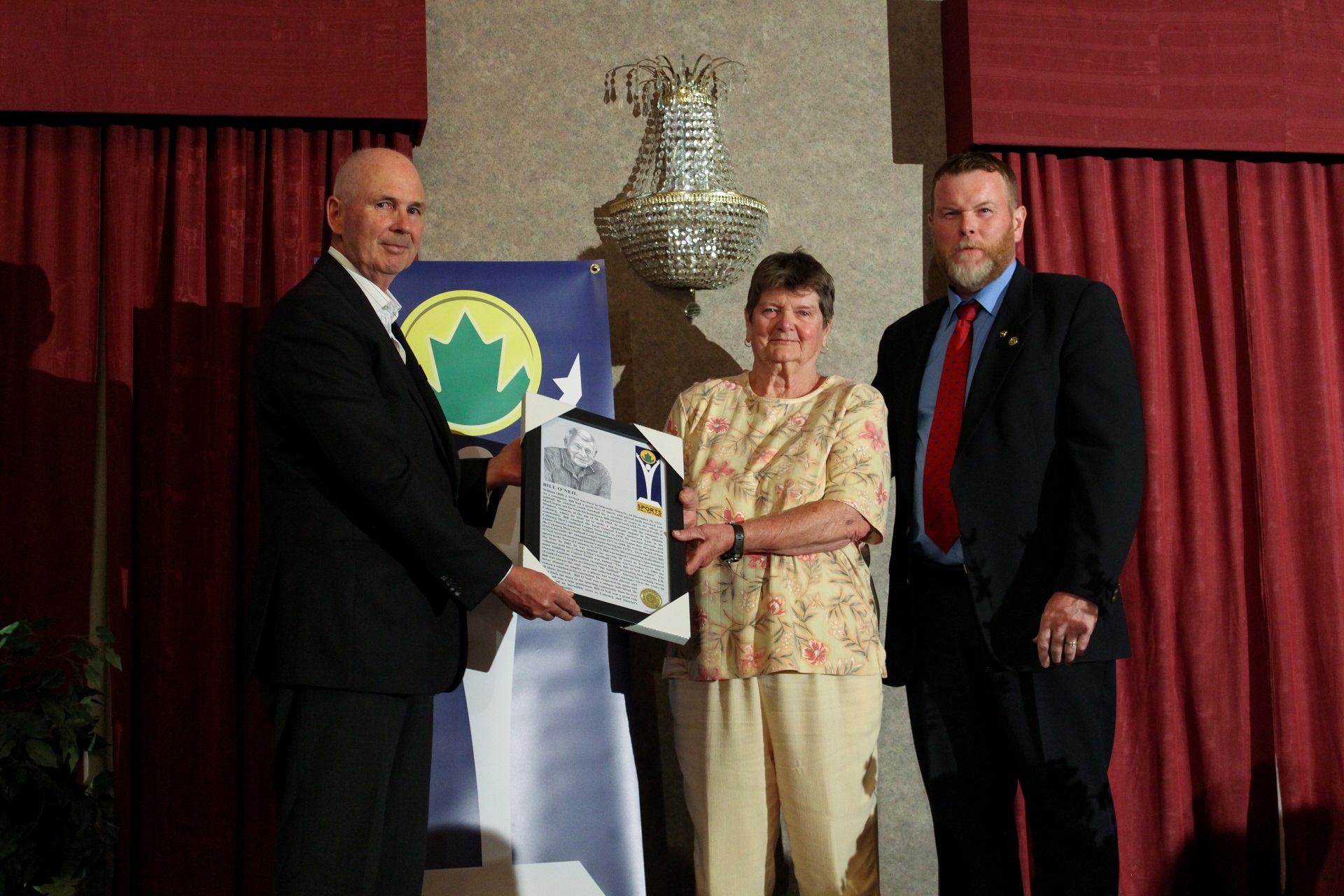 Bill O'Neil's wife Shirley, son Rob w-Don Conway